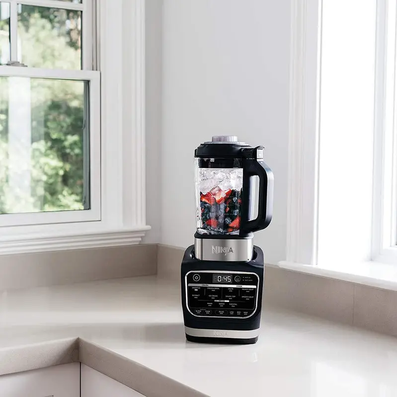 Ninja HB152 Foodi Cold & Hot Blender – 1400W Motor with 64 oz Nonstick Glass Pitcher in Matte Black