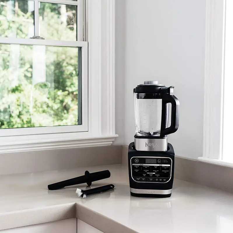Ninja HB152 Foodi Cold & Hot Blender – 1400W Motor with 64 oz Nonstick Glass Pitcher in Matte Black