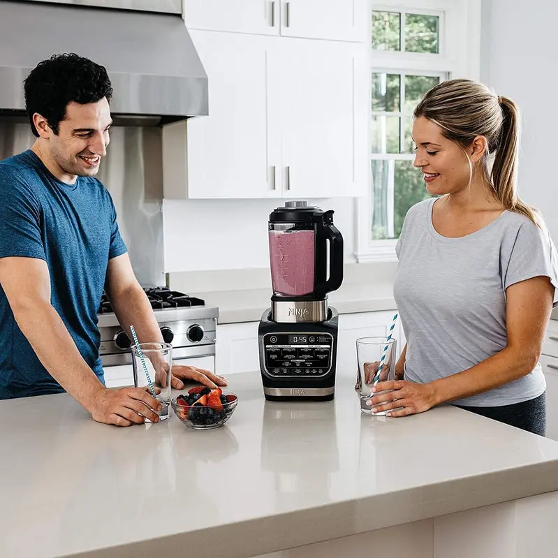 Ninja HB152 Foodi Cold & Hot Blender – 1400W Motor with 64 oz Nonstick Glass Pitcher in Matte Black
