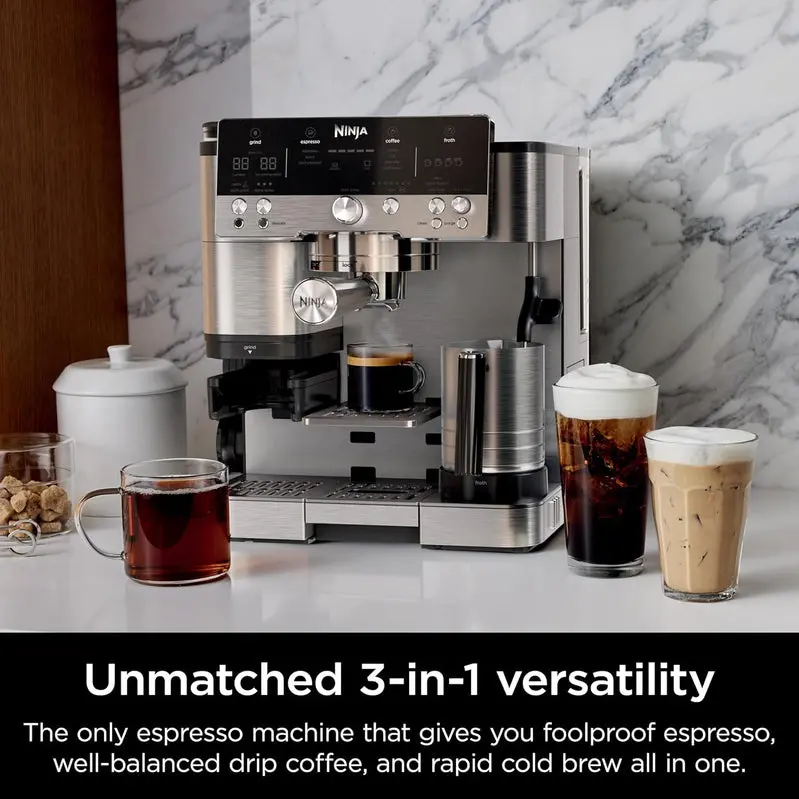 Ninja Luxe Café ES601 Espresso and Drip Coffee Maker – Dual-Brew Technology for Barista-Quality Drinks