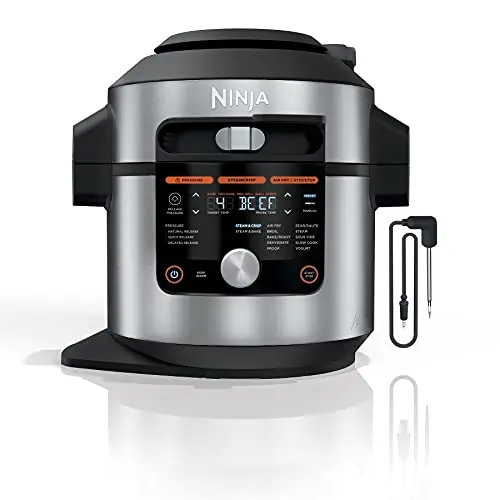 Ninja OL701 Foodi SMART XL 14-in-1 Pressure Cooker & Air Fryer – 8-Quart Capacity with SmartLid, Auto Steam Release, and Integrated Thermometer
