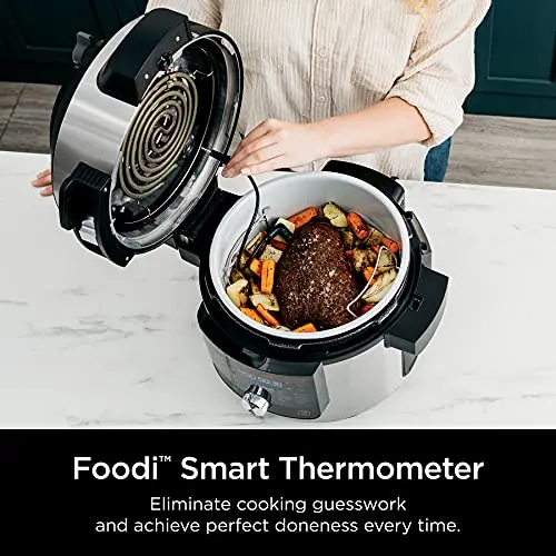 Ninja OL701 Foodi SMART XL 14-in-1 Pressure Cooker & Air Fryer – 8-Quart Capacity with SmartLid, Auto Steam Release, and Integrated Thermometer