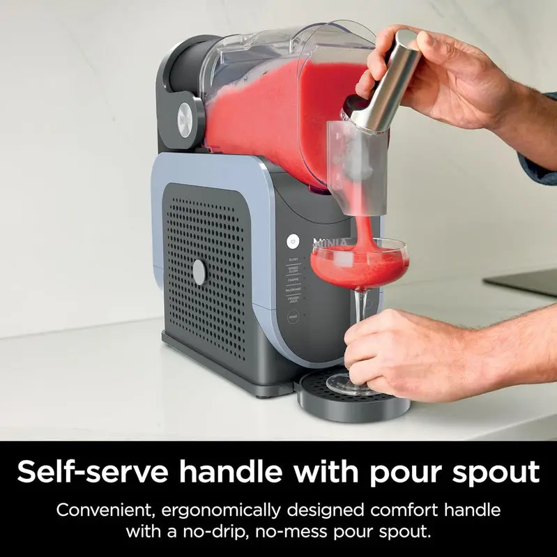 Ninja SLUSHi Frozen Drink Machine – 88 oz Capacity with Five Preset Programs and Compact Black Design