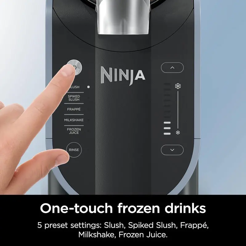 Ninja SLUSHi Frozen Drink Machine – 88 oz Capacity with Five Preset Programs and Compact Black Design