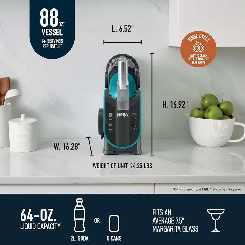 Ninja SLUSHi RapidChill Frozen Beverage Maker – Fast-Cooling Slushie Machine with Sleek Black Housing