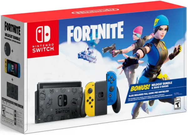Nintendo Switch Wildcat Edition Bundle: Themed Joy-Cons + 2000 V-Bucks