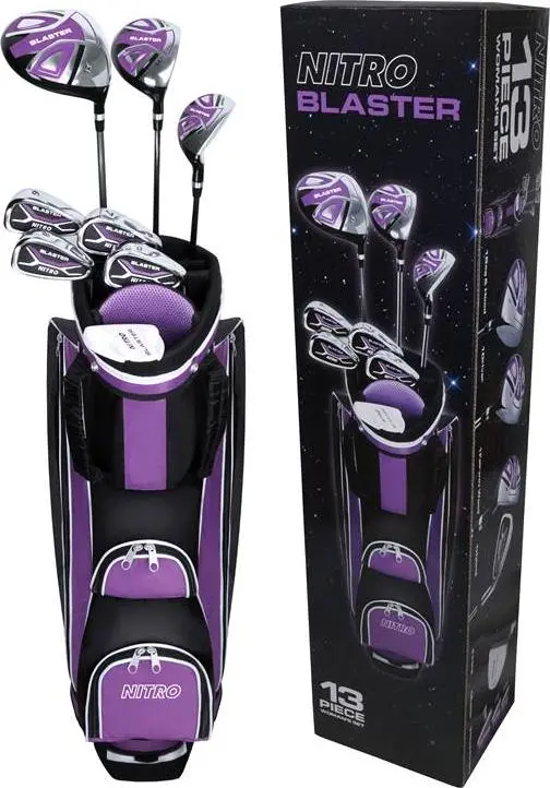 Nitro Golf 13-Piece Ladies’ Right-Handed Complete Set Featuring Stand Bag and Beginner-Friendly Clubs