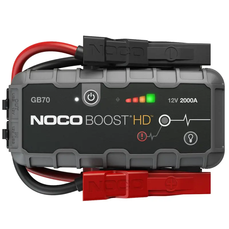 NOCO GB70 UltraSafe 12V Lithium Jump Starter – 2000A Portable Power Pack for Cars, Trucks, and SUVs