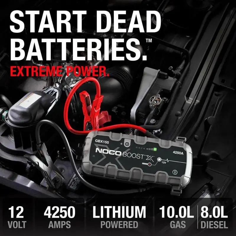 NOCO GBX155 Lithium Jump Starter – 12V Ultra-Powerful 4250A Boost, Portable Emergency Power Pack