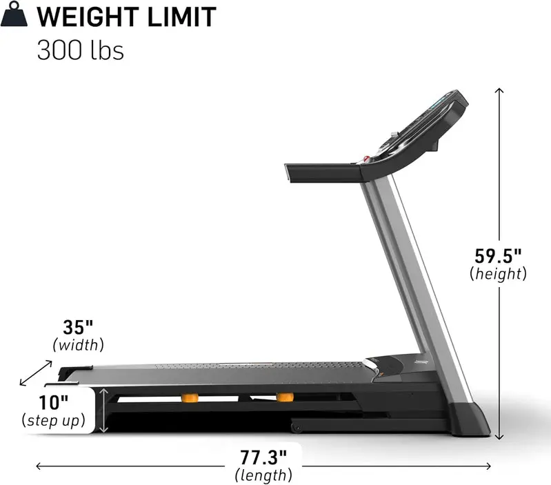 NordicTrack T-Series Compact Treadmill – Space-Efficient Home Workout System, Programmable Incline, Bluetooth Fitness Tracking