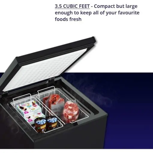 Northair 3.5 Cu Ft Compact Chest Freezer – Quiet Operation with 7-Tier Temp Control & Dual Baskets