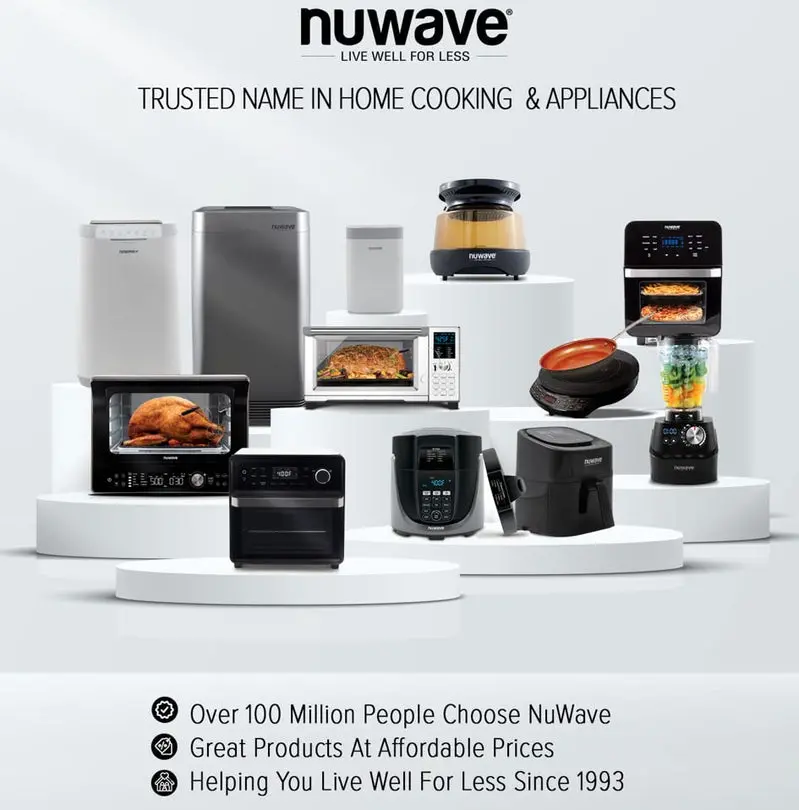 Nuwave Gold Induction Cooktop – 8-Inch Rapid-Response Heating Zone, Precise Simmer-to-Boil Control, Minimalist Black Surface