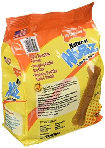 Nylabone Natural Nubz Edible Dog Chews – 22-Count Pack, Dental-Cleaning Formula, Two 5.2 lb Boxes (Small to Medium Breeds)