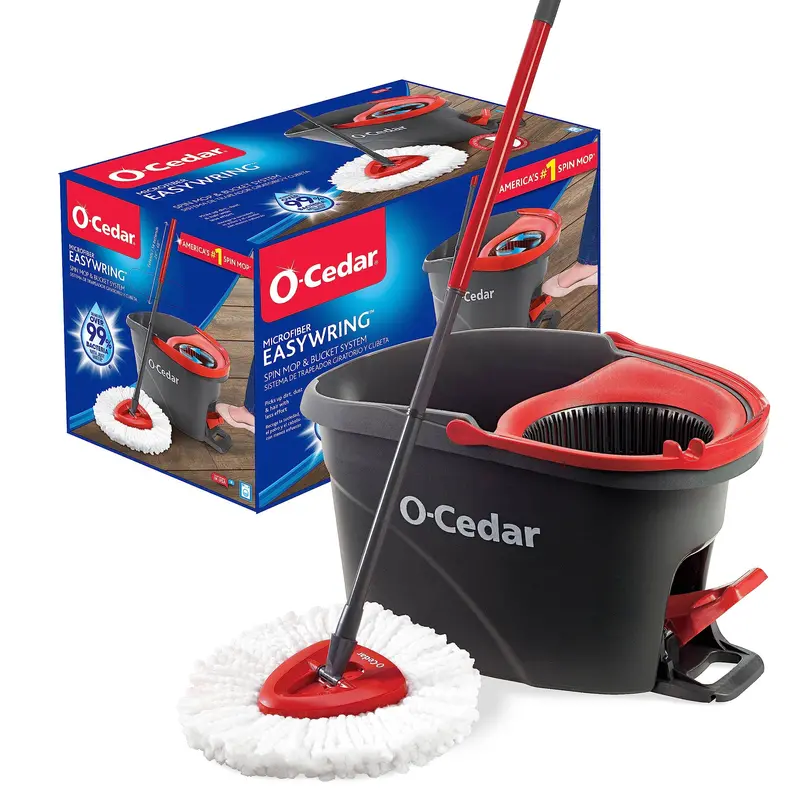 O-Cedar EasyWring Microfiber Floor Cleaning System – Spin Mop & Bucket Combo