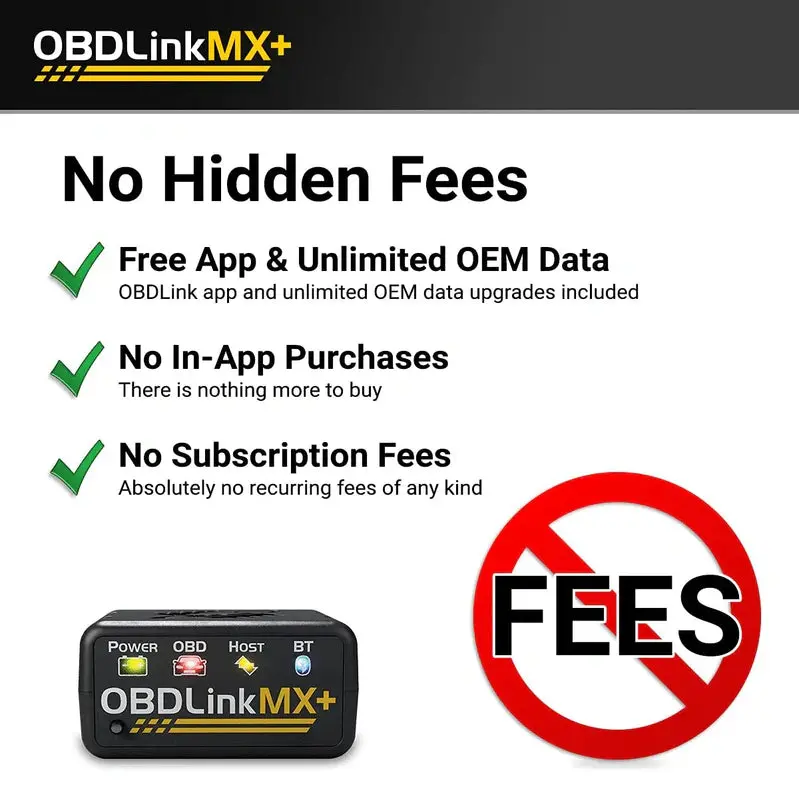 OBDLink MX+ Universal OBD2 Scanner – Cross-Platform Diagnostic Tool for iOS, Android, and Windows Devices