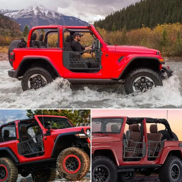 Off-Road Safari Tubular Half Doors – 4-Piece Set for 2018–2023 Jeep Wrangler JL Unlimited, Rugged Fat-Tube Construction, Adventure-Optimized Fit