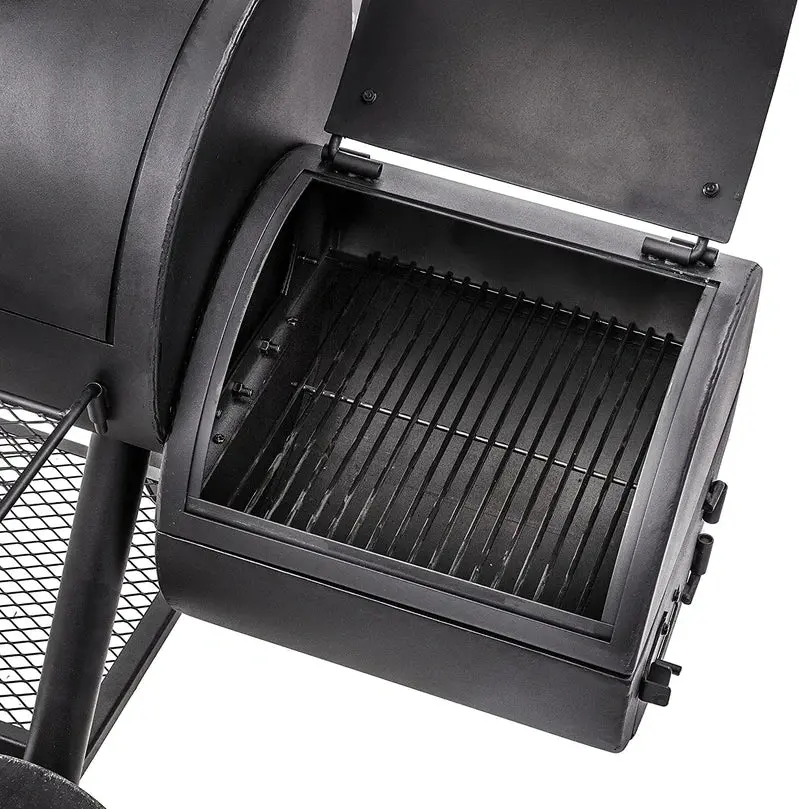 Oklahoma Joe Longhorn Reverse Flow Offset Smoker – Heavy-Duty Steel Construction with Dual-Damper Airflow Control and Authentic BBQ Smoke Flavor