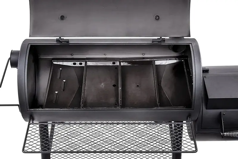 Oklahoma Joe Longhorn Reverse Flow Offset Smoker – Heavy-Duty Steel Construction with Dual-Damper Airflow Control and Authentic BBQ Smoke Flavor