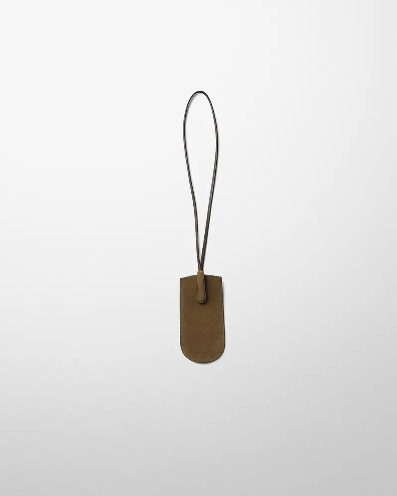 Olive Suede Glasses Storage Pouch