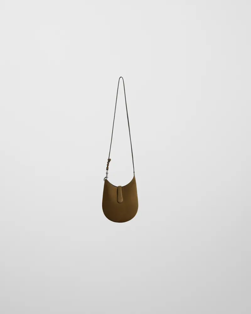Olive Suede Mini Bean Sling Bag