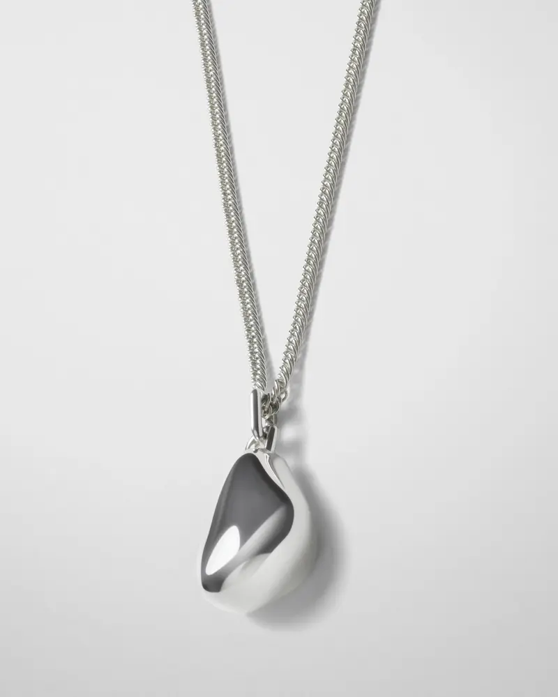 Organic Droplet Pendant In Sterling Silver 2