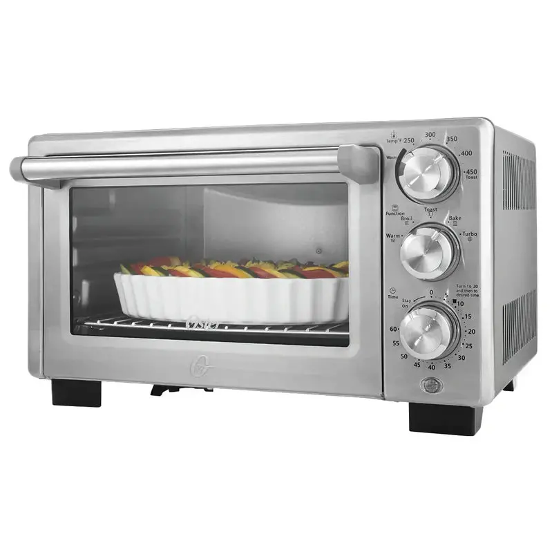 Oster Convection Toaster Oven – Stainless Steel Family-Sized Appliance with Adjustable Racks and Rapid Heat Technology