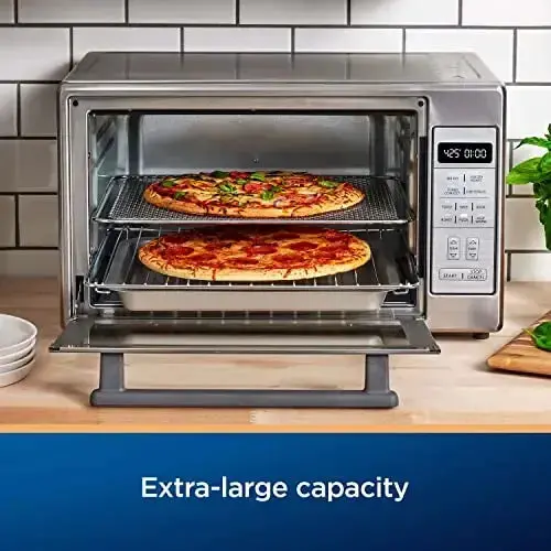 Oster Extra-Large Air Fryer Toaster Oven – 10-in-1多功能 Countertop Oven with Dual Pizza Capacity and Stainless Finish