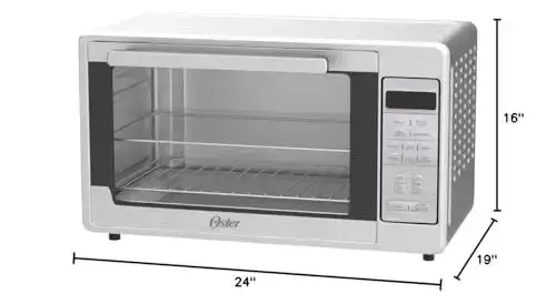 Oster Extra-Large Air Fryer Toaster Oven – 10-in-1多功能 Countertop Oven with Dual Pizza Capacity and Stainless Finish