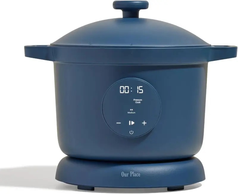 Our Place Dream Cooker – 6-Quart Smart Multifunction Pressure Cooker with Searing, Slow Cooking, and Keep-Warm Capabilities in Blue Salt Finish