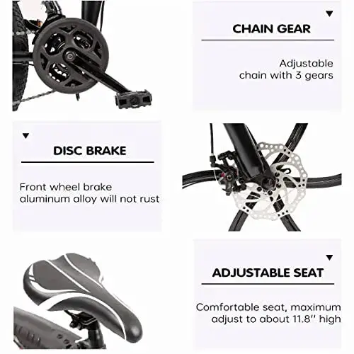 Outroad 26-Inch Folding Mountain Bike – 21-Speed Dual-Suspension Adult Bike with Space-Saving Fold