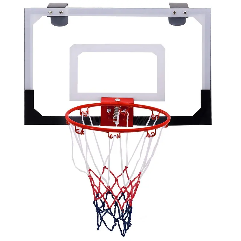Over-the-Door Mini Basketball Hoop Kit – Includes Regulation-Size Ball and Portable Hand Pump for Indoor Use