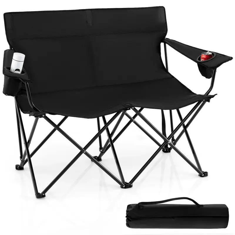 Oversized Double Camping Loveseat – Heavy-Duty Two-Person Outdoor Folding Chair