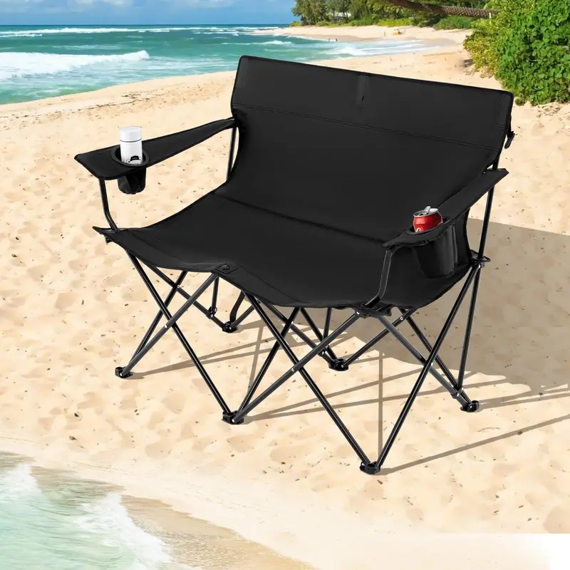 Oversized Double Camping Loveseat – Heavy-Duty Two-Person Outdoor Folding Chair 2