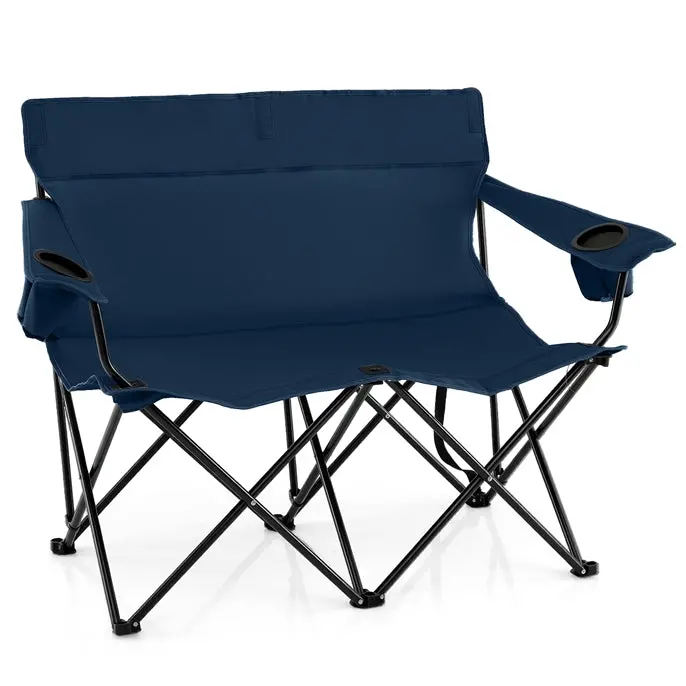 Oversized Double Camping Loveseat – Heavy-Duty Two-Person Outdoor Folding Chair