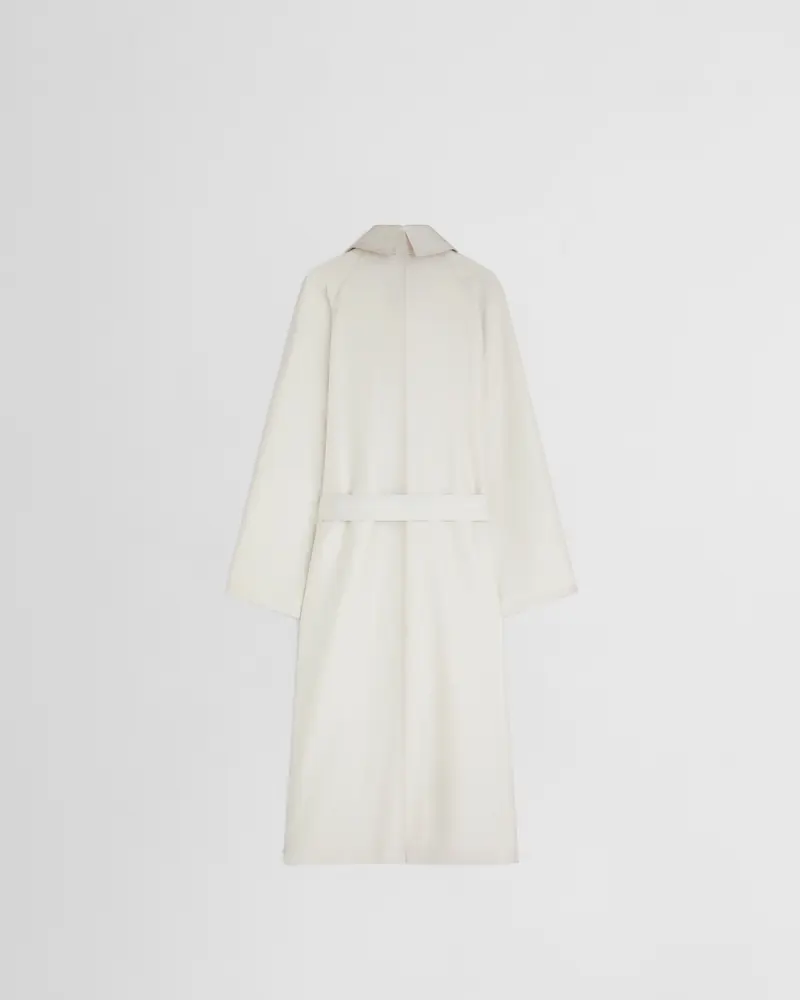 Oversized Salt-Tone Trench Coat In Technical Twill 2