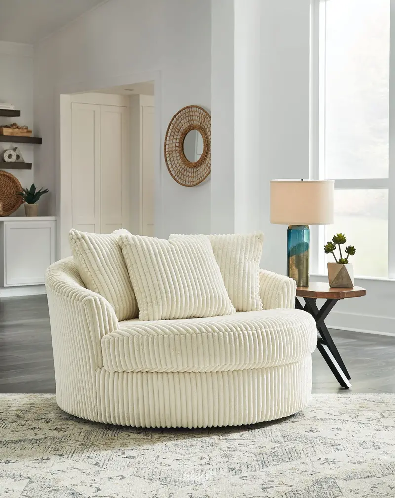 Oversized Swivel Accent Chair – 360-Degree Rotation, Plush Upholstered Seat, Modern Living Room Centerpiece