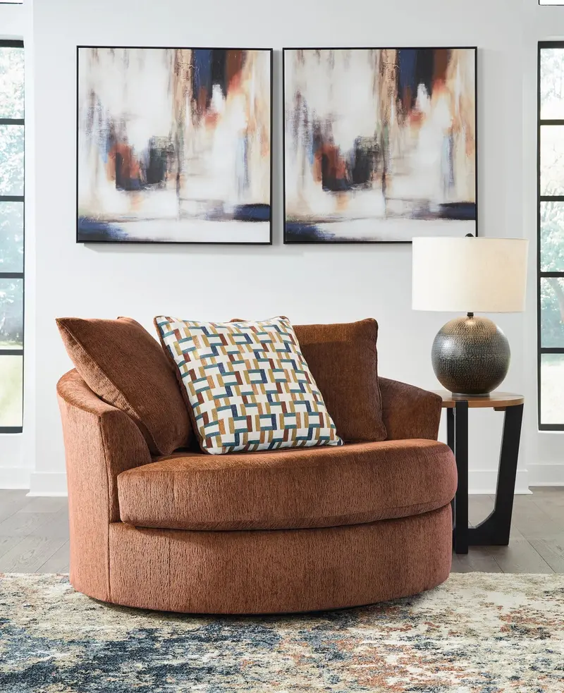 Oversized Swivel Accent Chair – 360-Degree Rotation, Plush Upholstered Seat, Modern Living Room Centerpiece
