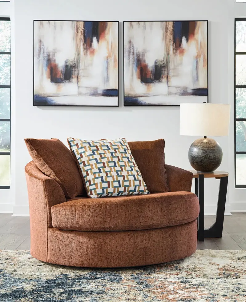 Oversized Swivel Accent Chair – 360-Degree Rotation, Plush Upholstered Seat, Modern Living Room Centerpiece