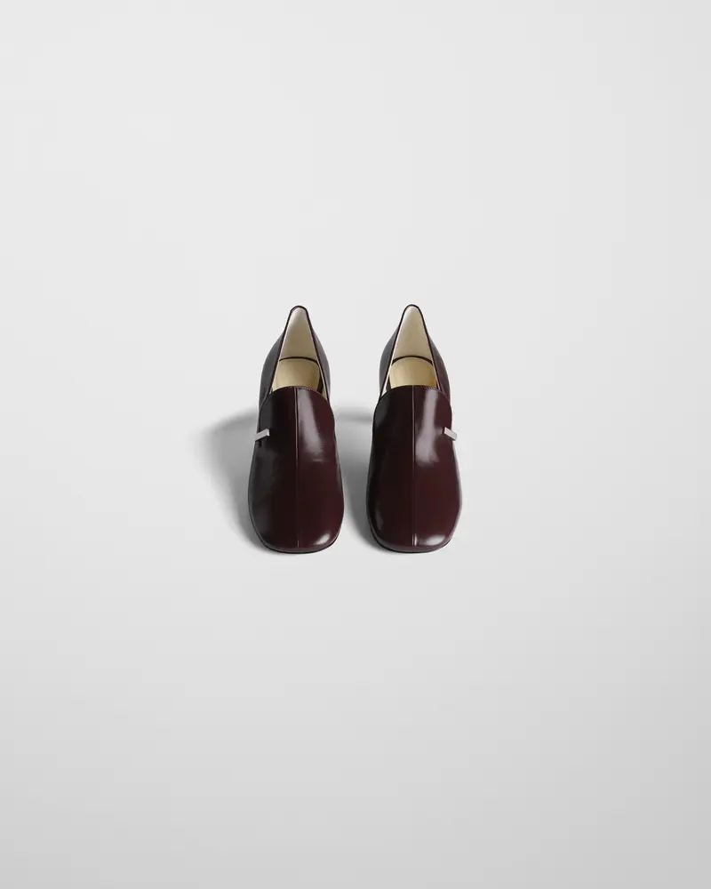 Oxblood Leather Club Loafer With 60Mm Concave Heel 2