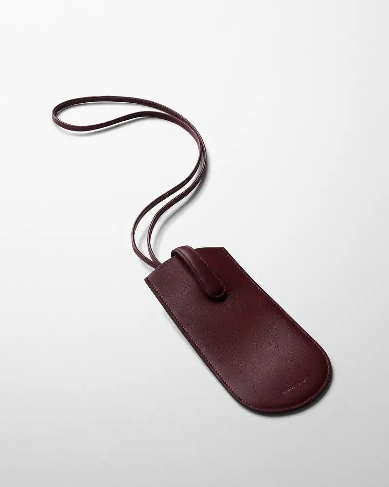 Oxblood Leather Eyewear Pouch 2