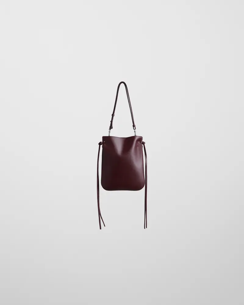 Oxblood Leather Gig Pouch With Magnetic Closure