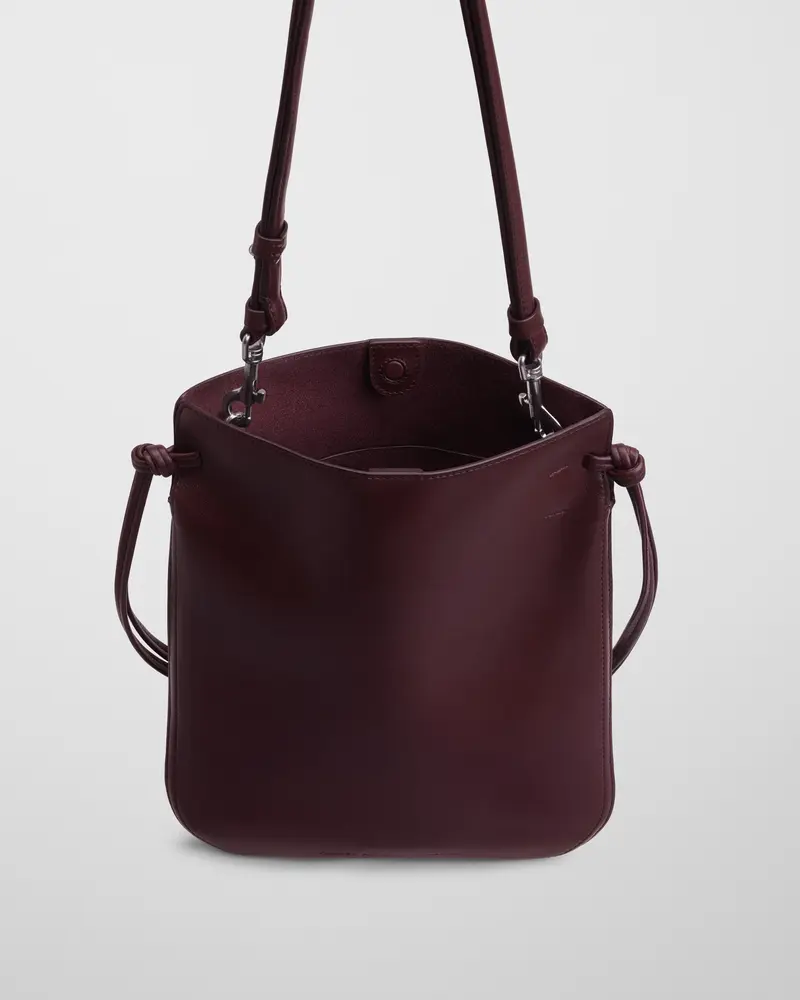 Oxblood Leather Gig Pouch With Magnetic Closure