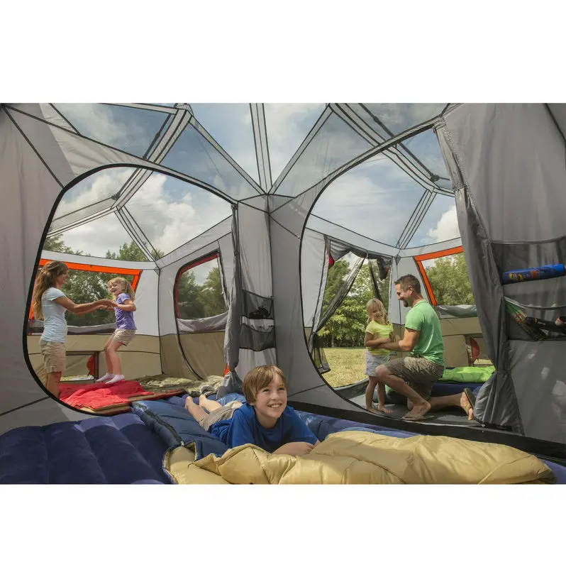 Ozark Trail 12-Person Instant Cabin Tent – Easy-Pop-Up Shelter for Camping and Backyard Use