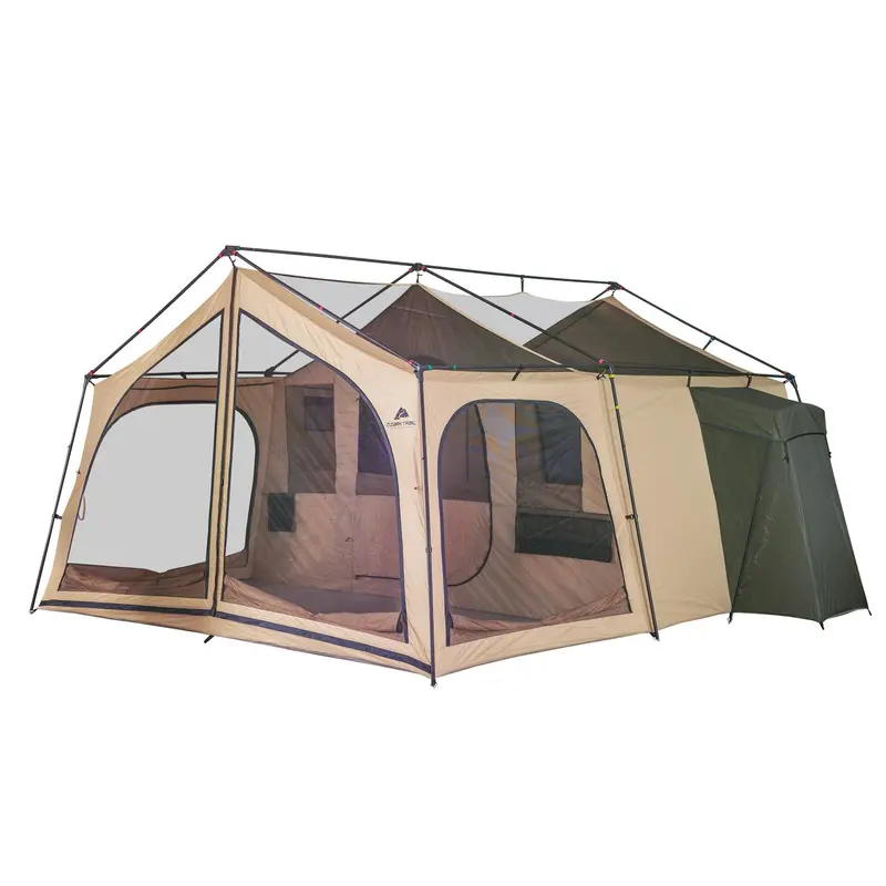 Ozark Trail Family-Sized 14-Person Cabin Tent – Fully Equipped Outdoor Shelter with Enhanced Ventilation and Weather Protection