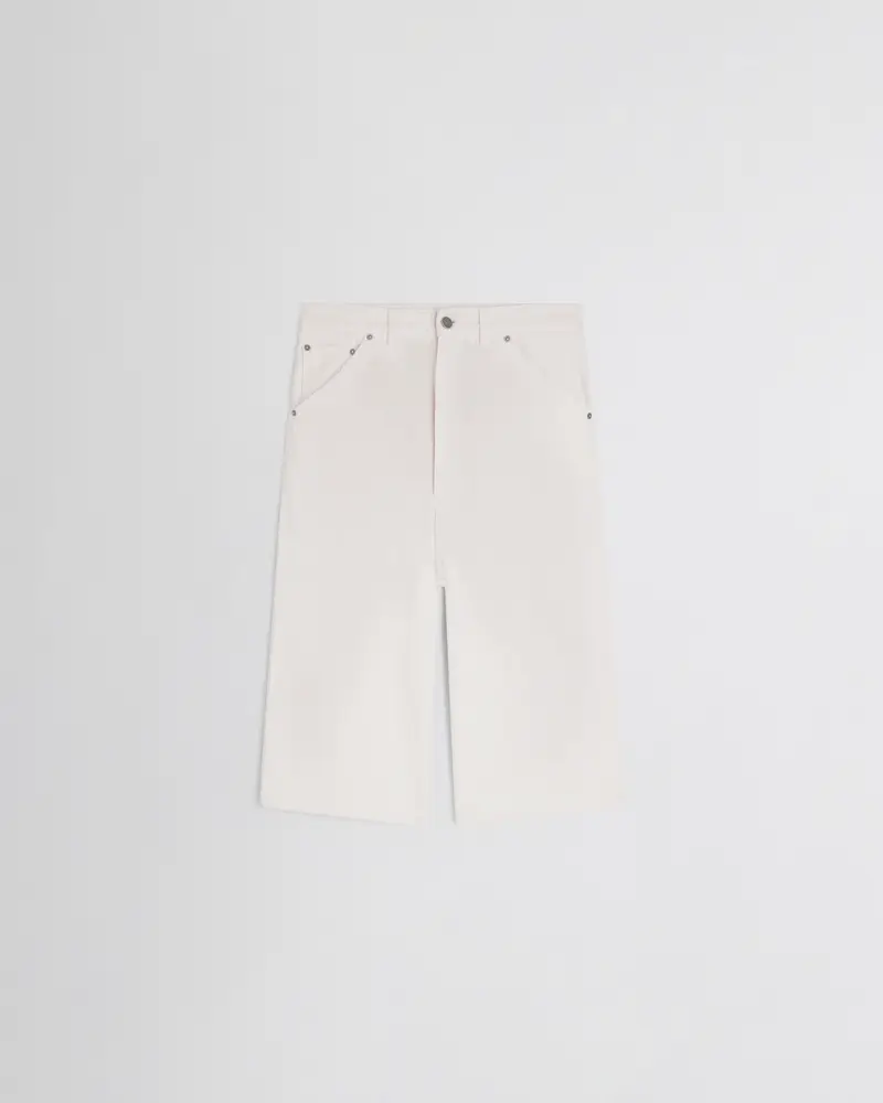 Pale Blush Cotton Carpenter Skater Shorts