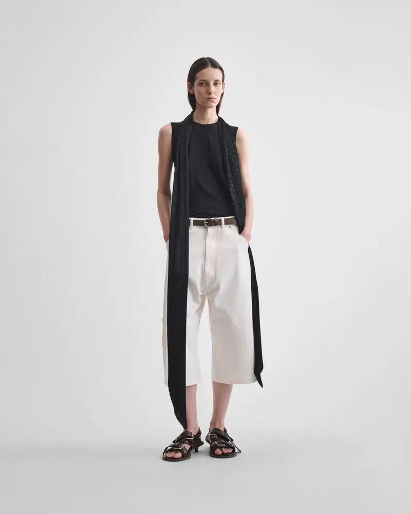Pale Blush Cotton Carpenter Skater Shorts