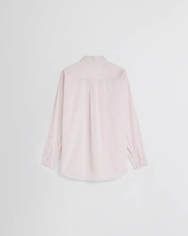 Pale Pink Cotton Button-Collar Shirt For Men 2