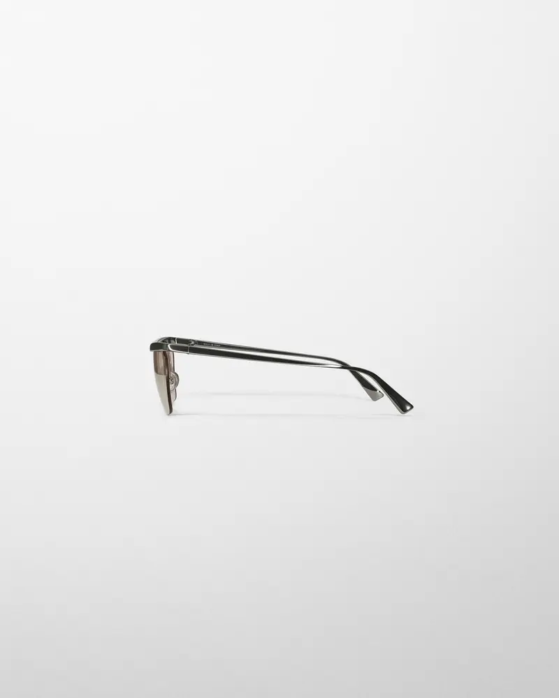 Palladium Mono-Frame Aviator Sunglasses With Grey Lenses 2