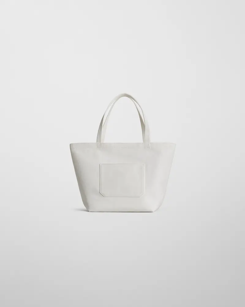 Paper White Japanese Canvas Cabas Bag
