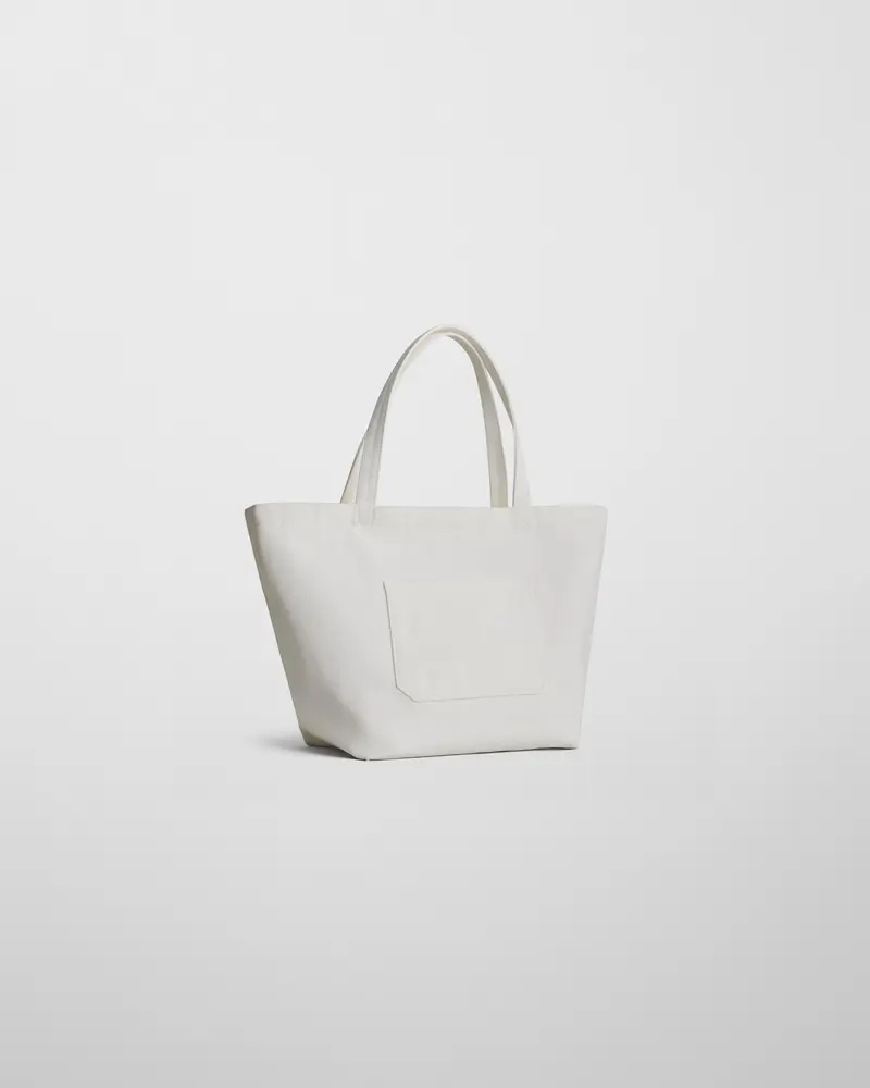 Paper White Japanese Canvas Cabas Bag 2